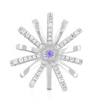 Colgante en plata con Zafiro de Ceilán púrpura no calentado