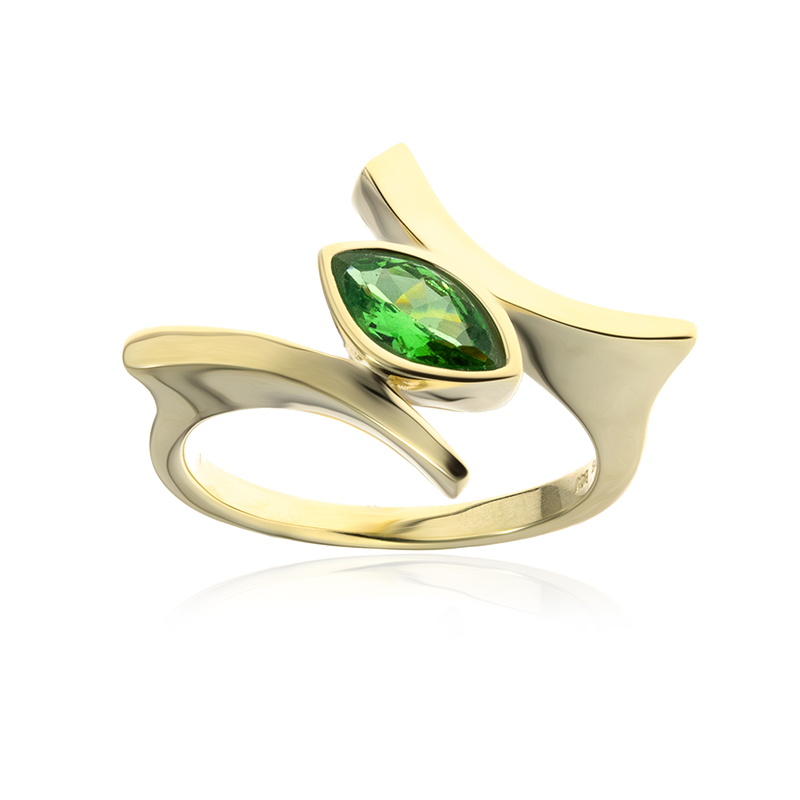 Anello in oro alla tsavorite Moderno