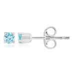 Pendientes en plata con Zircón de Ratanak Kirí