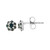 Boucles d'oreilles en argent et Diamant bleu I3