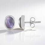 Orecchini in argento con Pietra di Luna Argentata