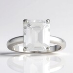 Anello in argento con Topazio Bianco