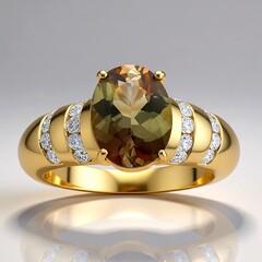 Anello in oro con Andalusite