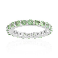 Bague en argent et Tsavorite de Tanzanie