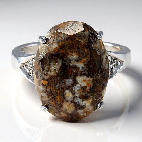 Anello in argento con Quarzo Dinosauro