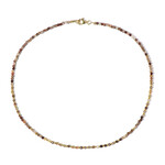 Zilveren halsketting met fancy zirkonen (Riya)