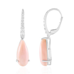 Pinkfarbener Opal-Silberohrringe (de Melo Essence)