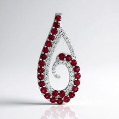Ciondolo in argento con Spinello Rosso (de Melo Essence)