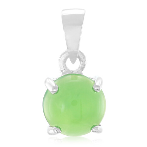 Ciondolo in argento con Crisoprasio Imperiale