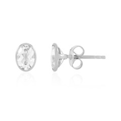 Pendientes en plata con Topacio blanco