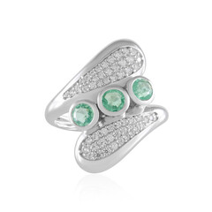Anillo en plata con Esmeralda de Rusia (de Melo)