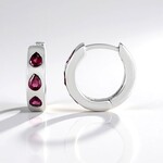 Orecchini in argento con Rodolite