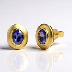 Orecchini in oro con Tanzanite AAA