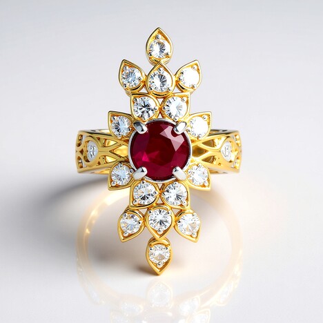 Bague en argent et Rubellite (Gems en Vogue)