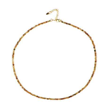 Zilveren halsketting met Gele Toermalijnen