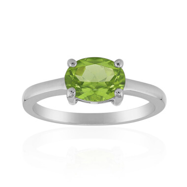 Burmesischer Peridot-Silberring