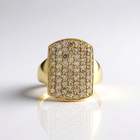 Anello in oro con Diamante Champagne VS1
