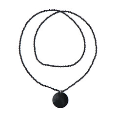 Zilveren halsketting met een zwarte onyx