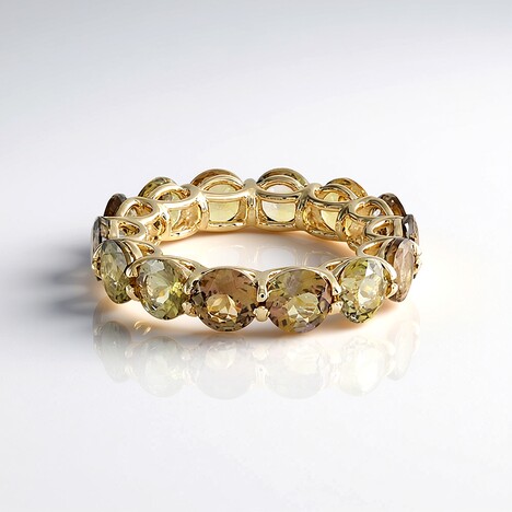 Anello in oro con Tanzanite Gialla (non riscaldata)