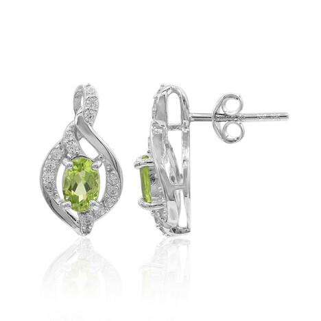 Peridot-Silberohrringe