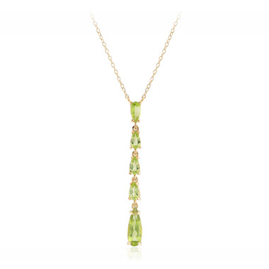 Burmesischer Peridot-Silbercollier