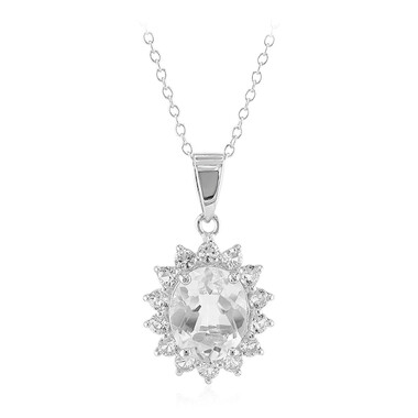 Collar en plata con Topacio blanco