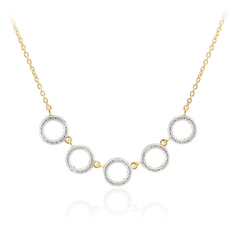 Zilveren halsketting met I3 (I) Diamanten