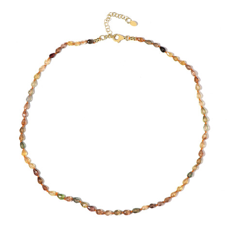 Kanariengelber Zirkon-Silberhalskette (Adela Silber)