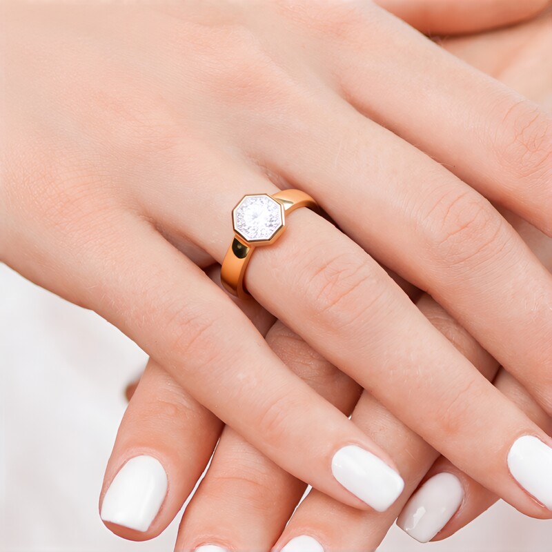 Anello in oro con Diamante SI1 (G) (Annette)