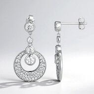 Orecchini in argento con Zircone (Adela Silber)