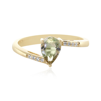 Anello in oro con Pietra del Sole dell'Oregon