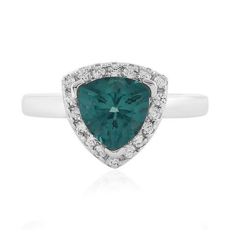 Anello in argento con Fluorite Petrolio del Belgio