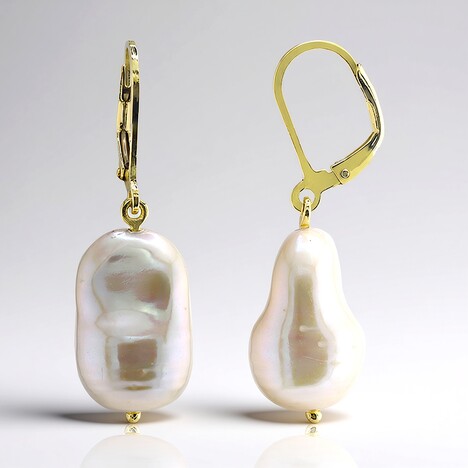Orecchini in argento con Perla d'Acqua Dolce Bianca (TPC)