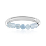 Zilveren ring met Braziliaanse Aquamarijnen