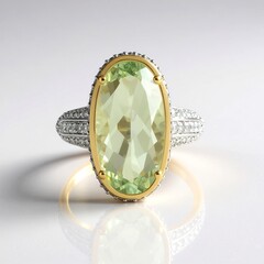 Anello in argento con Ametista Verde (Adela Silber)