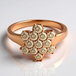 Bague en or et Diamant rose de France SI1 d'Argyle  (Annette)
