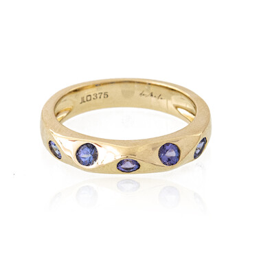 AAA-Tansanit-Goldring (de Melo)