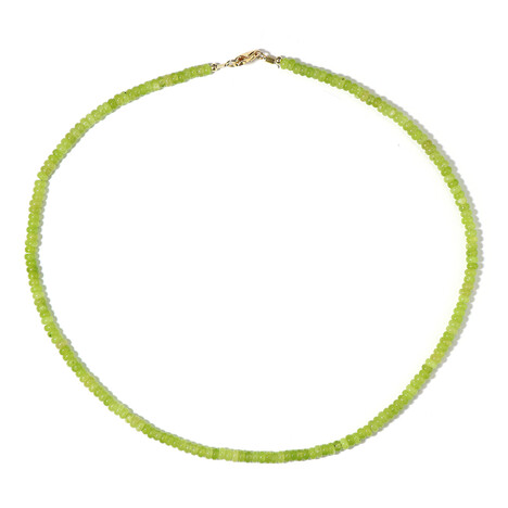 Collier en argent et Agate citron vert