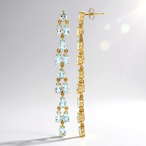 Orecchini in argento con Topazio Blu Cielo