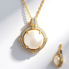Collana in argento con Perla Mabe Bianca