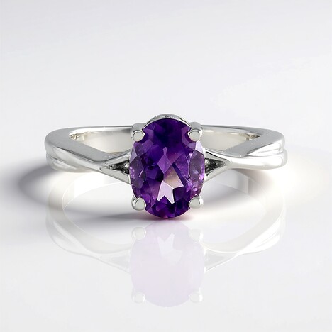Anello in argento con Ametista del Marocco