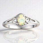 Anello in oro con Opale di Mintabie