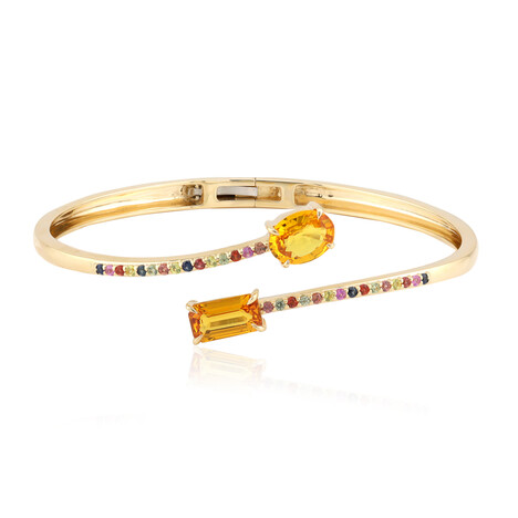 Bracciale in oro con Zaffiro Arancione Ban Ka Cha