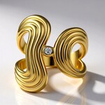 Anello in argento con Diamante SI1 (G) (Annette)