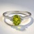 Anello placcato in platino con Tormalina Cuprian