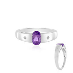 Anello in argento con Ametista Uruguay
