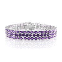 Bracelet en argent et Améthyste de Zambie