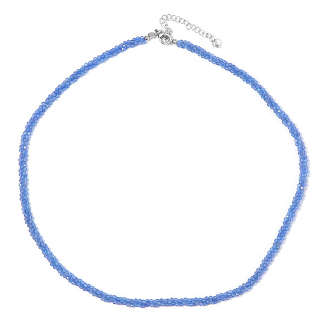 Zilveren halsketting met Blauwe Onyxen