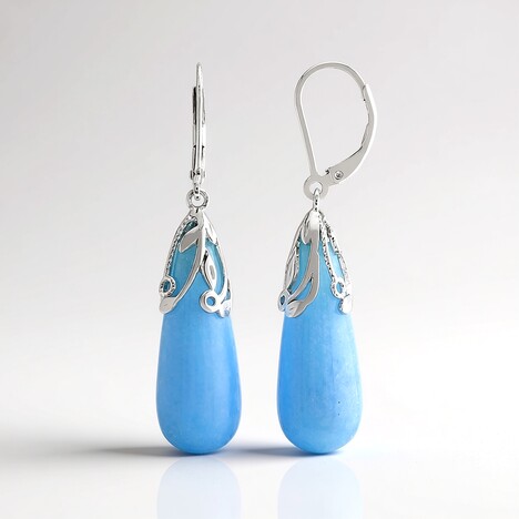 Orecchini in argento con Quarzo Azzurro