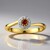 Anello in oro con Berillo Rosso